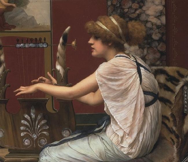 John William Godward Erato at Her Lyre oil painting image